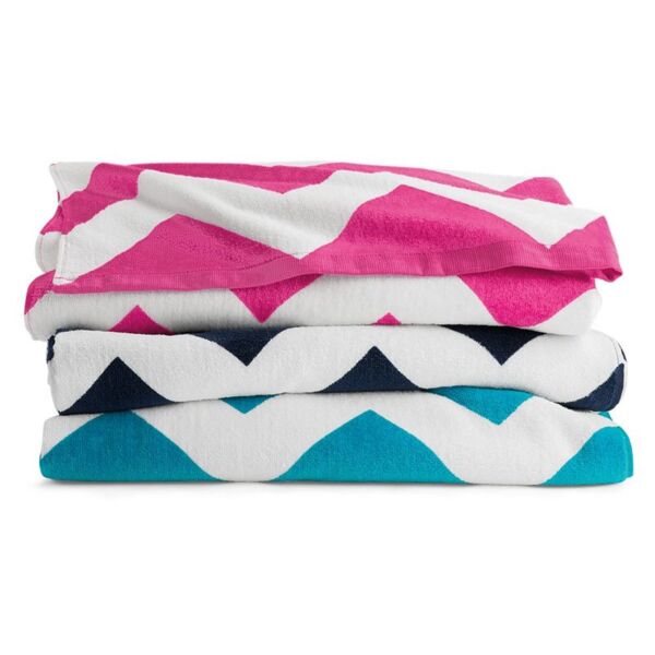 Chevron Velour Beach Towel Thumbnail